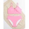 imageMilumia Girls 2 Piece Bikini Sets Ring Linked Spaghetti Strap Swimsuit Bathing SuitPink