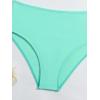 imageMilumia Girls 2 Piece Swimsuits Color Block Cut Out Sport Swimwear Bathing SuitsGreen and Orange