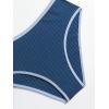 imageMilumia Girls 3 Piece Ring Linked Spaghetti Strap Bikini Swimsuits with Cover Up SkirtNavy Blue