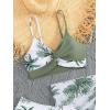 imageMilumia Girls 3 Piece Swimsuits Printed Twist Bikini Set with Coverup Skirt BeachwearA Green