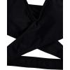 imageMilumia Girls 3 Pieces Bikini Set Wrap Criss Cross Swimsuit Bathing Suit with Ruffle Beach SkirtBlack Floral