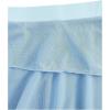 imageMilumia Girls 3 Pieces Bikini Set Wrap Criss Cross Swimsuit Bathing Suit with Ruffle Beach SkirtLight Blue
