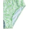 imageMilumia Girls 3 Pieces Bikini Set Wrap Criss Cross Swimsuit Bathing Suit with Ruffle Beach SkirtMint Green Floral