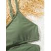 imageMilumia Girls 3 Pieces Bikini Set Wrap Criss Cross Swimsuit Bathing Suit with Ruffle Beach SkirtMulti Green