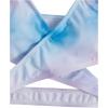 imageMilumia Girls 3 Pieces Bikini Set Wrap Criss Cross Swimsuit Bathing Suit with Ruffle Beach SkirtTie Dye Printed