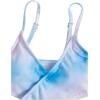 imageMilumia Girls 3 Pieces Bikini Set Wrap Criss Cross Swimsuit Bathing Suit with Ruffle Beach SkirtTie Dye Printed
