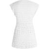 imageMilumia Girls Crochet Beach Cover Ups V Neck Sleeveless Swimsuit Beach DressesWhite