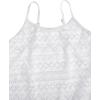 imageMilumia Girls Crochet Swim Cover Up Knitted Beach Cami Dress Bikini CoverupsWhite Plain