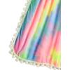 imageMilumia Girls Cute Tie Dye Beach Coverups Pompom Trim Swimsuit Swimwear Cover UpMulti Pink and Green