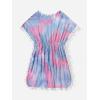 imageMilumia Girls Cute Tie Dye Beach Coverups Pompom Trim Swimsuit Swimwear Cover UpTie Dye Blue Pink