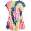 imageMilumia Girls Cute Tie Dye Beach Coverups Pompom Trim Swimsuit Swimwear Cover UpYellow Pink