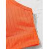 imageMilumia Girls Cute Two Piece Swimsuit V Neck Spaghetti Strap Wireless Bikini SetOrange