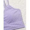 imageMilumia Girls Cute Two Piece Swimsuit V Neck Spaghetti Strap Wireless Bikini SetPurple