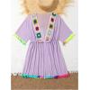 imageMilumia Girls Embroidered Tie Knot Cover Up Sheer Pompom Bikini Coverups BeachwearDusty Purple