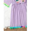 imageMilumia Girls Embroidered Tie Knot Cover Up Sheer Pompom Bikini Coverups BeachwearDusty Purple