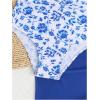 imageMilumia Girls Floral Halter Cutout One Piece Swimsuit with Ruffle Cover Up SkirtsDeep Blue