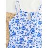 imageMilumia Girls Floral Halter Cutout One Piece Swimsuit with Ruffle Cover Up SkirtsDeep Blue