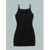 imageMilumia Girls Knitted Split Hem Cami Beach Dress Coverup Sleeveless Swimsuit Cover UpsSolid Black