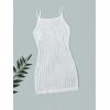 imageMilumia Girls Knitted Split Hem Cami Beach Dress Coverup Sleeveless Swimsuit Cover UpsWhite
