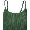 imageMilumia Girls One Piece Swimsuit Solid Spaghetti Strap Cute Swimwear Bathing SuitN Army Green