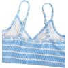 imageMilumia Girls Two Piece Swimsuit Striped Spaghetti Strap Wireless Bikini SetStriped Blue