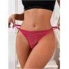 imageMilumia Women Cheeky Sexy Lace Thongs Panties Low Rise GString UnderwearHot Pink