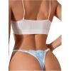 imageMilumia Women Cheeky Sexy Lace Thongs Panties Low Rise GString UnderwearLight Blue