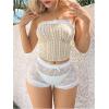 imageMilumia Women Floral Lace Sheer Sexy Boyshorts Panties Low Rise Bow Knot ShortsWhite