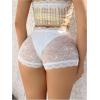 imageMilumia Women Floral Lace Sheer Sexy Boyshorts Panties Low Rise Bow Knot ShortsWhite