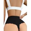 imageMilumia Women High Waist Sexy Panties French Cut Bikinis UnderwearBlack