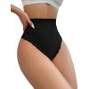 imageMilumia Women High Waist Sexy Panties French Cut Bikinis UnderwearBlack