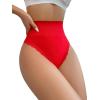imageMilumia Women High Waist Sexy Panties French Cut Bikinis UnderwearRed