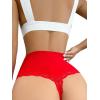 imageMilumia Women High Waist Sexy Panties French Cut Bikinis UnderwearRed