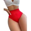 imageMilumia Women High Waist Sexy Panties French Cut Bikinis UnderwearRed