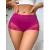 imageMilumia Women Sexy Boyshorts Lace Mesh Panties Low Rise Cheeky UnderwearHot Pink