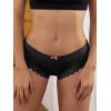 imageMilumia Women Sexy Floral Lace Underwear Criss Cross Seamless Bikini Panty BriefBlack