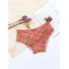 imageMilumia Women Sexy Floral Lace Underwear Criss Cross Seamless Bikini Panty BriefCoral Pink