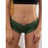 imageMilumia Women Sexy Floral Lace Underwear Criss Cross Seamless Bikini Panty BriefForest Green