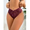 imageMilumia Women Sexy Floral Lace Underwear Criss Cross Seamless Bikini Panty BriefLilac Purple