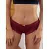 imageMilumia Women Sexy Floral Lace Underwear Criss Cross Seamless Bikini Panty BriefRed