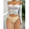 imageMilumia Women Sexy Lace Panty Underwear Low Rise Soft Panties Cheeky Bikini BriefsApricot