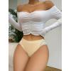 imageMilumia Women Sexy Lace Panty Underwear Low Rise Soft Panties Cheeky Bikini BriefsApricot