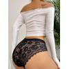 imageMilumia Women Sexy Lace Panty Underwear Low Rise Soft Panties Cheeky Bikini BriefsBlack
