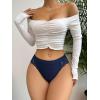 imageMilumia Women Sexy Lace Panty Underwear Low Rise Soft Panties Cheeky Bikini BriefsDark Blue