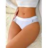 imageMilumia Women Sexy Lace Panty Underwear Low Rise Soft Panties Cheeky Bikini BriefsWhite