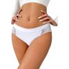 imageMilumia Women Sexy Lace Panty Underwear Low Rise Soft Panties Cheeky Bikini BriefsWhite