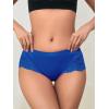 imageMilumia Women Sexy Lace Satin Silk Panties Underwear Mid Waist Breathable Bikini BriefsRoyal Blue