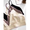 imageMilumia Womens 3 Pack Triangle Bralettes Adjustable Straps Soft Wirefree Everyday BrasDusty Pink Apricot