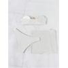 imageMilumia Womens Metal Textured 3 Piece Swimsuit Strapless Bandeau Bikini Set with Coverup Bathing SuitWhite
