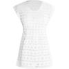 imageMilumia Girls Crochet Beach Cover Ups V Neck Sleeveless Swimsuit Beach DressesWhite